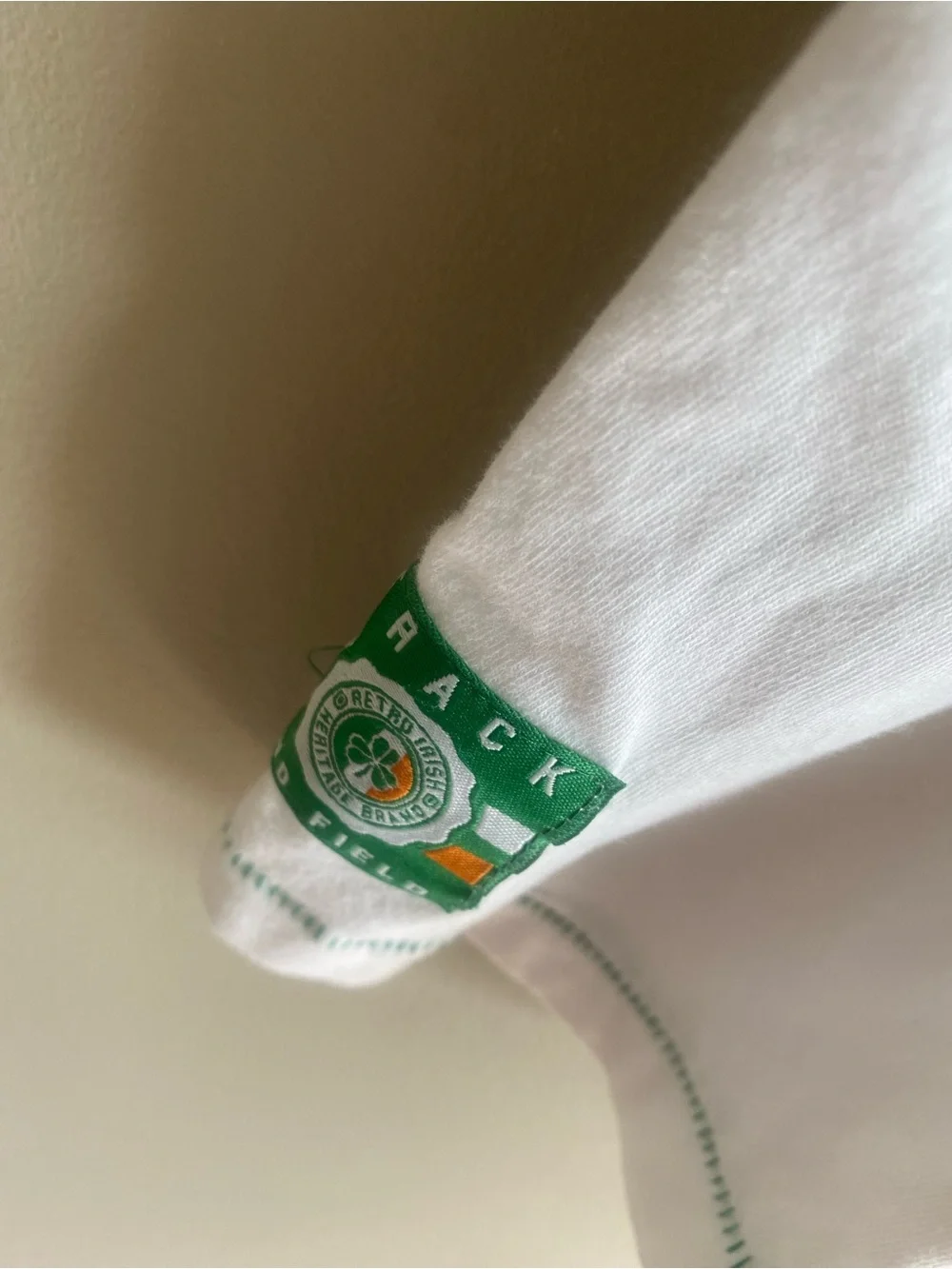 IRELAND Graphic Crewneck T-Shirt in White & Green